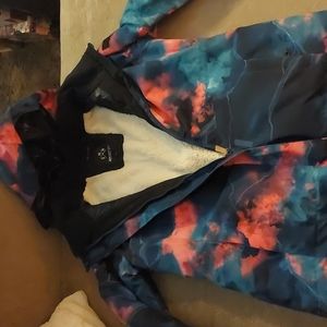 Women's SMN Winter Fashion Graffiti Ski Jacket XL